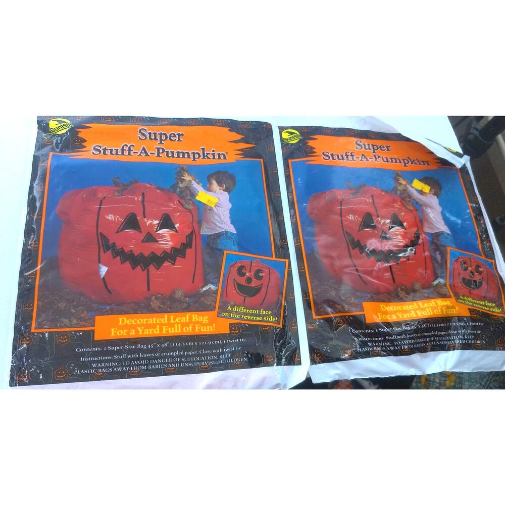 Vintage Sun Hill Halloween Super Stuff A Pumpkin Reversible Set of 2